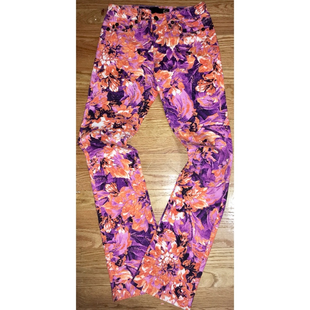 Just cavalli patterned skinny stretch jeans